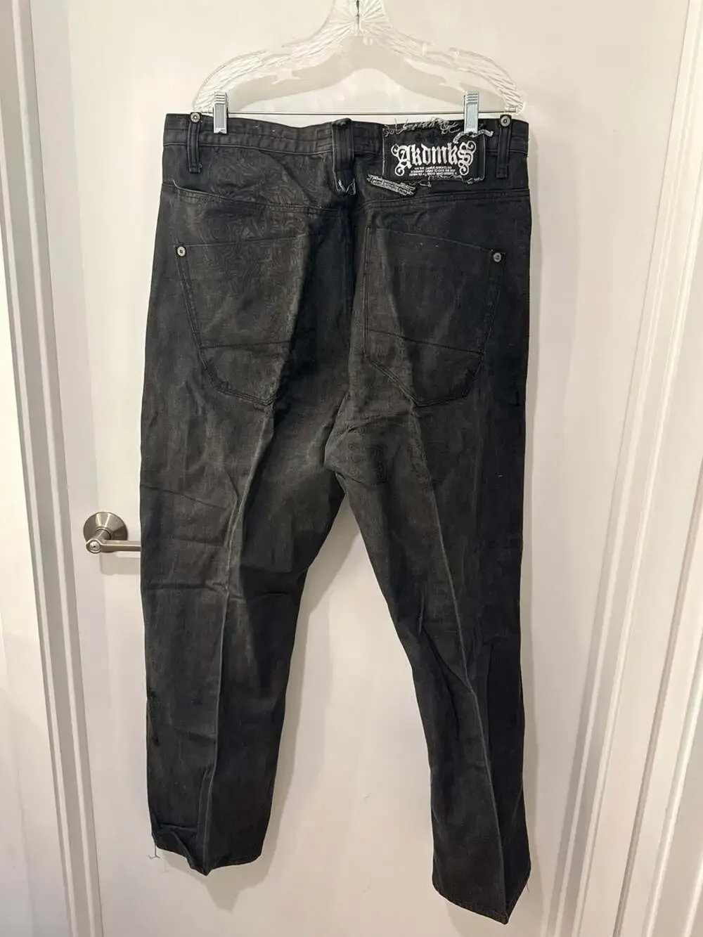Akademiks Vintage Embroidered Black Denim Jeans